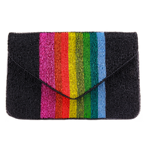 Ladies Rainbow Beaded Clutch – Capelli New York