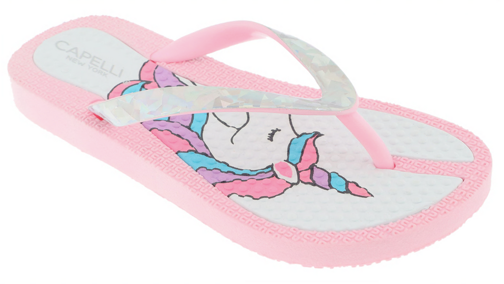 Girls Unicorn and Glitter Flip Flop Capelli New York